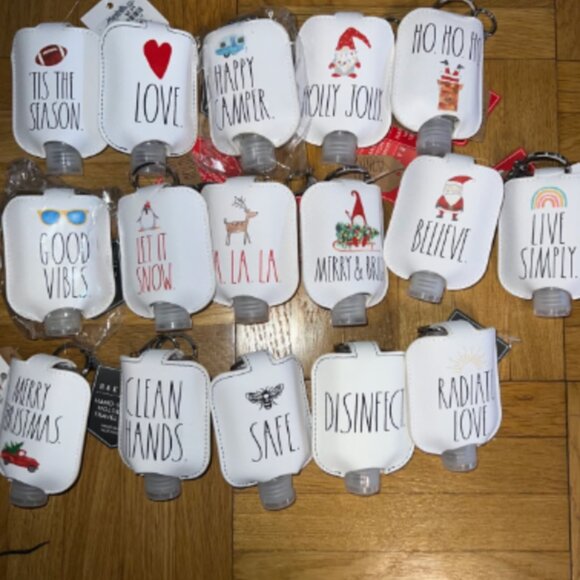 any 4 - Rae Dunn Hand Sanitizer Holder with Travel Bottle - Picture 2 of 4